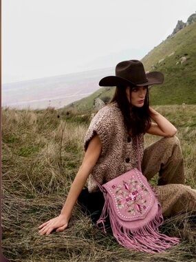 Myra Bag Mojave Meadow Leather Bag in Old Rose